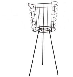 Midar Plantenstandaard - H77 x Ø31 cm - Metaal - Zwart