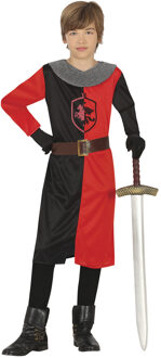 Middeleeuwse ridder kostuum - rood - kinderen 5-6 jaar (110-116)