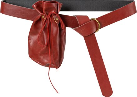 Middeleeuwse Riem Met Zakje Rood - Zalm