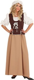 Middeleeuwse Werkster Kostuum Eloïse Multikleur - Print