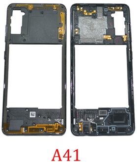 Midden Frame Voor Samsung Galaxy A41 A415F A415 Originele Mobiele Telefoon Behuizing Center Chassis Cover Met Knoppen Deel blauw
