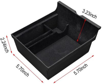 Middenconsole Organizer Tray Vervanging Auto Centrale Controle Armsteun Massaal Abs Opbergdoos Voor Tesla Model 3 flocking
