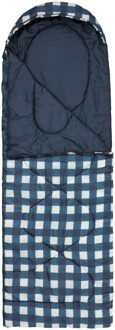 Middenseizoen Geruite Linker Rits Slaapzak (Donkerblauw) - One Size