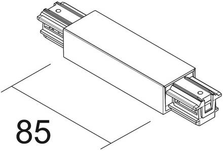 middenvoeding SQUARE 48 V, wit, kunststof