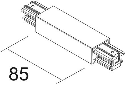 middenvoeding SQUARE 48 V, zwart, kunststof