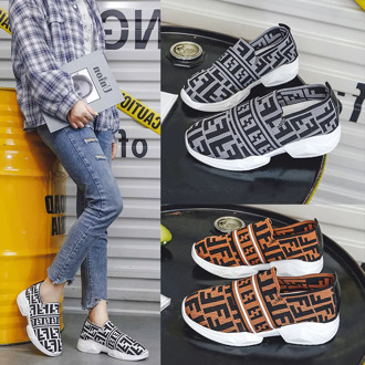 Middle East-Large Size Athletic Shoes Women's Mixed Colors Breathable Mesh Shoes Simple Running Lightweight Fly Woven Foot Cover