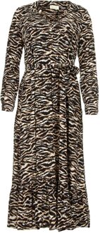 Midi-jurk met zebraprint Rosie  zwart - 36,40,