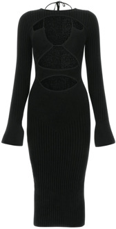 Midi -jurken Andrea Adamo , Black , Dames - XS