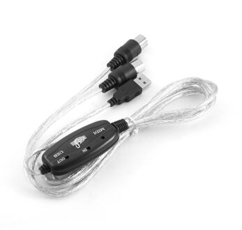 Midi Naar Usb In-Out Interface Kabel Adapter Voor Toetsenbord Elektronische Drum Muziek Creëren Converter Pc Om Muziek Toetsenbord koord