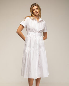 Midi overhemdjurk Wit