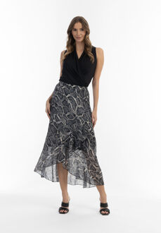 midi rok faina Zwart - XS