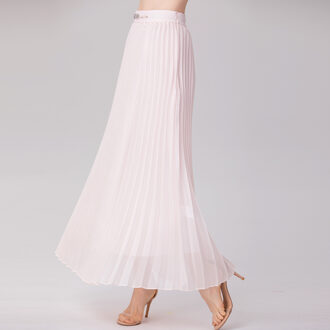 Midi-rok met organzaplooien Blush