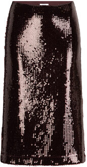 Midi-rok met pailletten Bronya  bordeaux - 34,36,38,40,