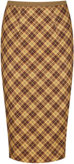 Midi-rok met print en rits Geel - EU 38 / UK 10