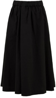Midi Skirts Aspesi , Black , Dames - S,Xs,2Xs