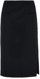 Midi Skirts Genny , Black , Dames - L,M,S,Xs