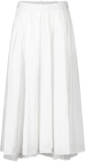 Midi Skirts Kiltie , White , Dames - L,M,S,Xs