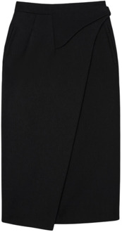 Midi Skirts Wardrobe.nyc , Black , Dames - L