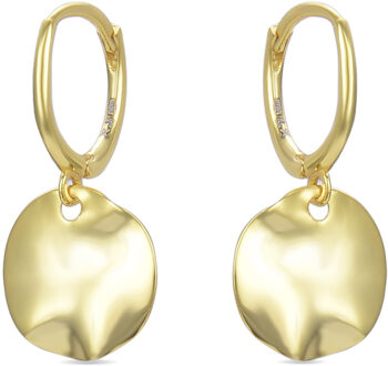 Midnak oorbellen in 925 sterling zilver afgewerkt met 18 karaat geel goud