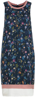 Midnight Garden viscose jurk Blauw/marineblauw - EU 40 / UK 12