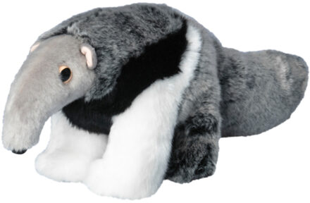 Miereneter knuffel - grijs - pluche - 40 cm - knuffeldier