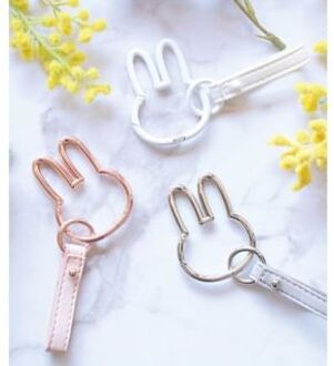 Miffy Carabiner / Keyring Pink (W4.5×D0.4×H6cm)