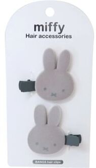 Miffy Flocky Hair Clip (Set of 2) (GREIGE) GREIGE - 37 x 50 x 5mm