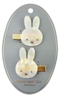 Miffy Hair Clips (Marble/White) One Size