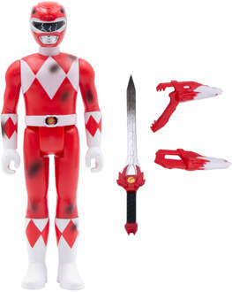 Mighty Morphin Power Rangers ReAction Action Figure Red Ranger (Battle Damaged) 10 cm