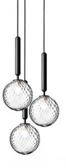 Miira 3 Hanglamp - Grijs - Transparant