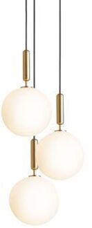 Miira 3 Large Hanglamp - Messing - Wit