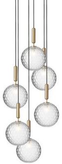 Miira 6 Hanglamp - Messing - Transparant