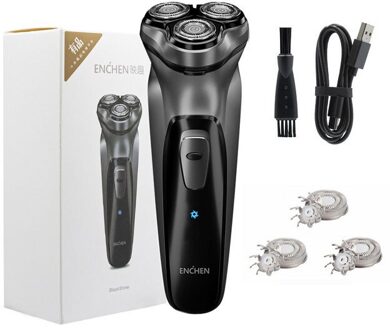 Mijia Enchen 3D Elektrische Scheerapparaat Scheerapparaat Mannen Wasbare Type-C Usb Oplaadbare Scheerapparaat Baard Trimmer Draagbare Elektrische Scheerapparaat Blauw