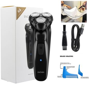 Mijia Enchen 3D Elektrische Scheerapparaat Scheerapparaat Mannen Wasbare Type-C Usb Oplaadbare Scheerapparaat Baard Trimmer Draagbare Elektrische Scheerapparaat Paars