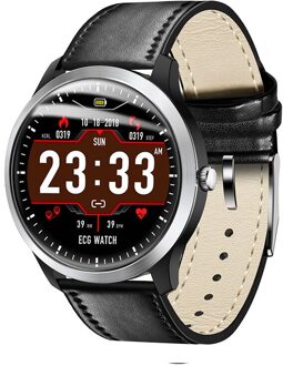 Mijiao N58 Ecg + Ppg Smart Horloge Mannen IP67 Waterdichte Sport Horloge Hartslagmeter Bloeddruk Smartwatch zwart-P