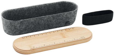 Mijl rpet etui van vilt Grijs - One size