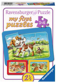 Mijn dierenvriendjes - My First puzzels - 3x6 stukjes - kinderpuzzel