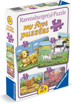 Mijn Eerste Puzzel - Boerderijdierfamilies (2, 4, 6, 8 stukjes)