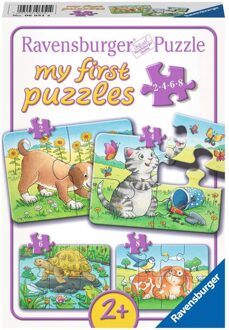 Mijn eerste puzzel schattige huisdieren - 2 + 4 + 6 + 8 stukjes Multikleur