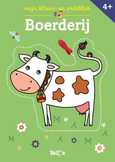 Mijn kleur-en prikblok Boerderij. 4+