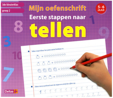 Mijn oefenschrift eerste stappen naar tellen (5-6 j.) - Boek Deltas Centrale uitgeverij (9044740431)