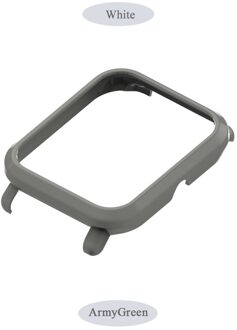 Mijobs Band Armband Polsbandje Beschermhoes Cover Voor Xiaomi Huami Amazfit Bip Bit Tempo Lite Jeugd Horloge Pc Shell Bumper Arm groen case