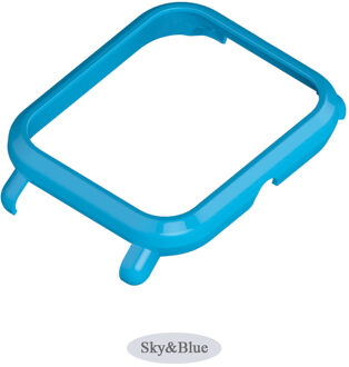 Mijobs Band Armband Polsbandje Beschermhoes Cover Voor Xiaomi Huami Amazfit Bip Bit Tempo Lite Jeugd Horloge Pc Shell Bumper blauw case