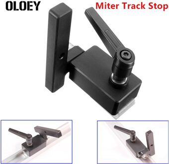 Mijter Track Stop Voor T-Slot T-Spoor Houtbewerking Tool Duurzaam Houtbewerking Gereedschap Kit Limiet Accessoires Onderdelen set Zwart