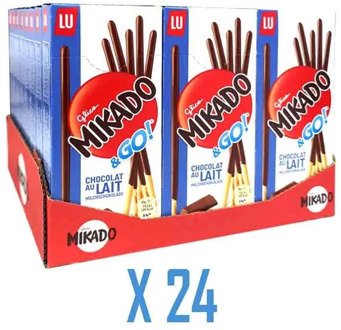 Mikado Pocket Chocolate milk box of 24 units of 39 gr.