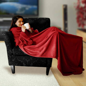 MikaMax Snuggie Snug Rug Deluxe Rood