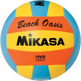 Mikasa Beachvolleybal - lichblauw/oranje/geel/zwart