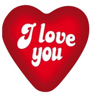 Miko I love you decoratie bord 49 cm - Feestposters Multikleur