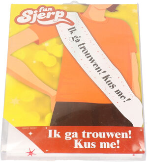 Miko sjerp - Ik ga trouwen kus me - wit - bruid sjerp - vrijgezellenfeest Multi