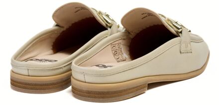 Mila Leren Dames Taupe Mules - EU 37 / UK 4